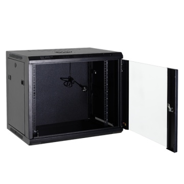 Armário rack para qualquer equipamento de rede - Capacidade para instalar equipamentos até 4U - Suporta cargas pesadas até 60 kg - Inclui uma ventoinha para arrefecer o interior - Inclui uma extensão com 6 tomadas para ligar - Porta de vidro temperado com