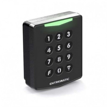 AXK4 - chatte radio numérique avec 4 codes numériques personnalisables. Version 433.92 MHz. Alimentation avec une batterie VCC ou en se connectant au cadre électrique 24 VCC. Configurable via des boutons ou un pad zen. Compatible avec les protocoles radio