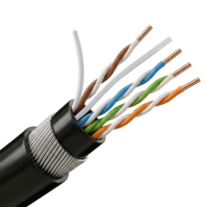 Bobina de cabo de rede Cat6 de 305 metros - Condutor de cobre 100% para um sinal máximo - Armadura metálica de aço contra roedores - Dupla camada de PE e PVC para máxima proteção - Alcance ideal recomendado de até 70 metros - Frequência certificada até 25