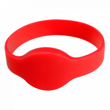 Bracelet de proximité - ID de radiofréquence - passif: couleur rouge - basse fréquence 125 kHz - diamètre 65 mm - sécurité maximale