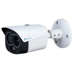 Bullet Double Bullet Thermal Chamber X -security - 256x192 Vox | Objectif 10 mm | Sensibilité ≤ 40MK - Capteur optique 1 / 2,7 ”4 MPX | LENSE 12 mm - Wizsense, avec classification des personnes et des véhicules - Détection de fumée et de chaleur - Audio | Alarmes | MicroSD |