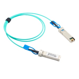Cabo de ligação direta SFP28 ativo - Velocidade de transmissão de dados até 25Gbps - Módulos SFP28 integrados em ambas as extremidades - Ideal para Empilhamento entre Switches - Comprimento físico do cabo de 1 metros - Cabo ótico de alta eficiência