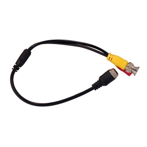 Cabo M12M para BNC + DC - Cabo de conversão para câmaras streamax - Compatível com streamax - Comprimento 35cm