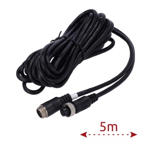 Cabo para câmaras IP - Conector M12 aviação - 6 Pinos - Comprimento 5m - Fêmea - Fêmea