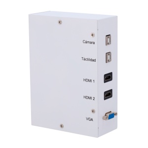 Caixa de conexões - Portas USB-B, HDMI e VGA