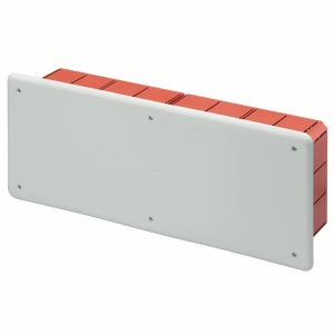 Caixa de derivação de encastrar 48 PT, 392 × 152 × 75 mm, com calha DIN