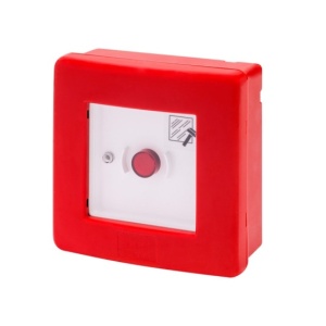 Caixa estanque para sistema de emergência com botão iluminado e 2 contactos, IP55
