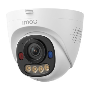 Câmara AOR PS8E 3MP - Ligação PoE - 2.8 mm / IV + Full Color - Áudio bidirecional / Sirene + flash azul-vermelho - IMOU SENSE humanos e veículos - Apto para exterior / IP67