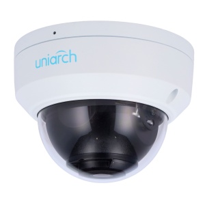Cámara Dome IP Uniview-Uniarch - 4 MP | Lente 2.8 mm - IV 30 m | DWRD - Deteção de corpo humano 2.0 - PoE | IP67 | IK10 - Microfone integrado