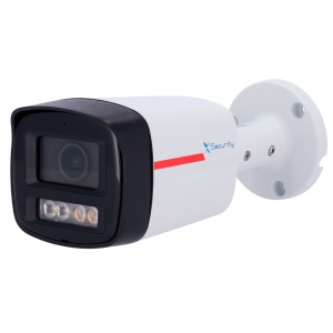 Cámara IP Bullet Wizcolor de X-Security - 4 megapíxeles (2688x1520) | Sensor 1/1.8" F1.0 - Lente de 2.8 mm / LED blanco 50 m - WDR 120 dB | Micrófono integrado - WizSense, con clasificación de personas y vehículos - MicroSD de 256 GB | IP67
