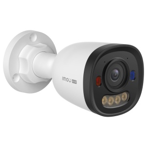 Câmara PU3E 6MP - Ligação PoE / Câmara de metal - 2.8 mm / IV 30 + Aurora Full Color - Áudio bidirecional / Sirene + flash azul-vermelho - IMOU SENSE / AOR - Apto para exterior / IP67