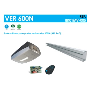 CAME VER 600N - KIT 8K01MV-005 - Automatismo para portas secionadas 600N (Guia com corrente 3m)
