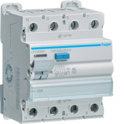 CFC690F - Inter. DIF. 3p+n 125a 300 mA AC 4m HAGER EAN: 3250611623595