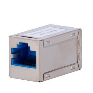 Conector - Empalme para cables UTP CAT 6A - Conector entrada RJ45 - Conector salida RJ45 - Compatible UTP categoría 6A y anteriores - Bajas pérdidas