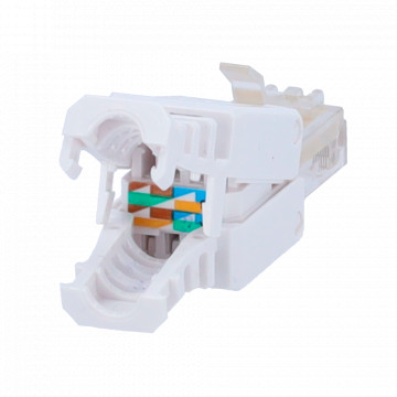 Connecteur de câble UTP - Connecteur de sortie RJ45 - Catégorie compatible UTP 5E - Installation facile sans outils