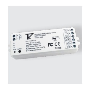 Controlador DIM 12-24Vdc 3A/CH 4x72W (24Vdc) RGBW+CCT+DIM