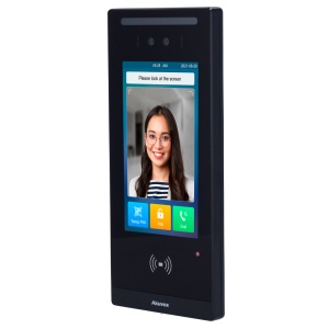 Contrôle d'accès Video - 2 MPX Chambre: Audio et vidéo bidirectionnelles - Facial, carte, NFC, BLE, QR et PIN | 2 relais - 20 000 utilisateurs | Poe, standard SIP - IPS 7 "TACTILE | ENTRETIEN Cloud - Connexion du moniteur et plaques via le cloud