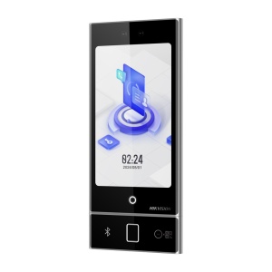 Controlo de acesso e presença IP65 - Facial, cartão MF DESFire e PIN - 10.000 utilizadores | 150.000 registos - TCP/IP, WiFi, RS485 e Wiegand - 7" Touch IPS | Controlador integrado - iVMS-4200 | Hik-Connect