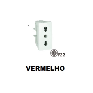 EFAPEL - 45421SVM TOMADA ITALIANA 10/16A C/OBTUR 1 MÓD VERMELHA - 5603011612566