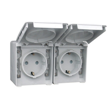 EFAPEL - 48865CBR Doppelschuko Hori Hori mit weißem obtu - 5603011067328