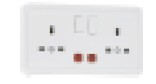 EFAPEL - 50343CBM English double socket with Lum White Mate Lum - 5603011629373