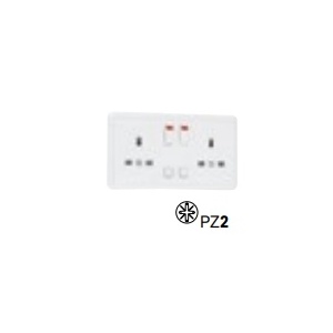 EFAPEL - 50344CPM TOMADA DUPLA INGLESA PRETA MATE - 5603011629267