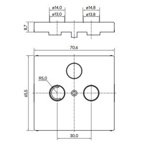 EFAPEL - 50686TPL C. TOM. R-TV-SAT MULTIMARCA 2 USCITE PLATINUM - 5603011049645