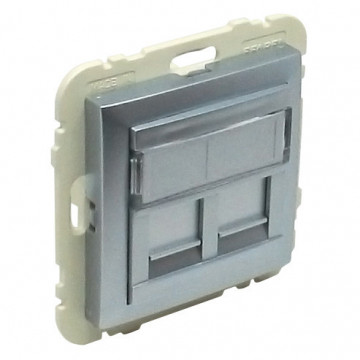 EFAPEL - 90442SAL RIM W / Double Module pour les connecteurs RJ45 Alumine - 5603011580797
