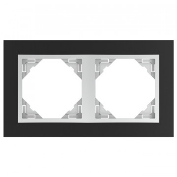 Efapel - 90920TPA Double Mirror Black Mate / Alumina - 560301160760