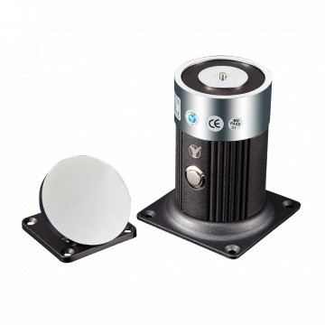 Elektromagnetischer Halter - für einfache Port - Retentionskraft 180 kg - Manuelle Steuertaste - 12/24 V DC -Stromversorgung - Wandbaugruppe oder Unterstützung