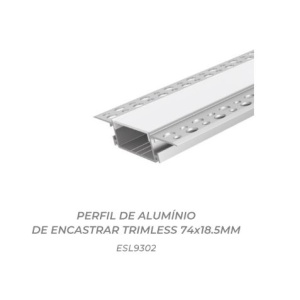 ESL9302 - 100101000021 - TRIMLESS ENCLUDING PROFILE 74x19mm w/matte diffuser