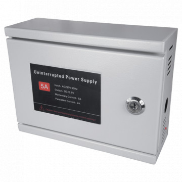 Faisseur de contrôle d'accès - NA / NF configurable - sortie CC 13,5V / 2a - boîte métallique avec verrouillage - batterie de lithium de réserve 12V / 7AH incluse - Ensemble de surface