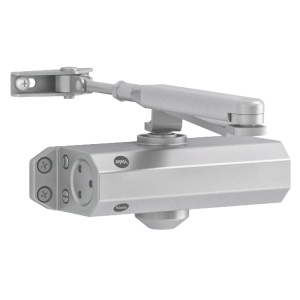 Fecho de porta de braço articulado - Montagem à superfície e instalação reversível - Abertura convencional - Portas com um máximo de 80 kg e 1100 mm - Velocidade regulável | Certificado de resistência ao fogo - Apto para todos os tipos de portas