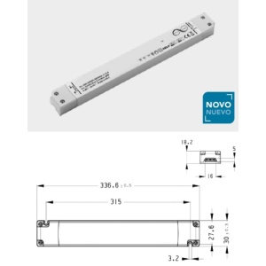 Fonte Alim. Slim Linear Dim. Push+Casambi 48Vdc 150W CVCAS