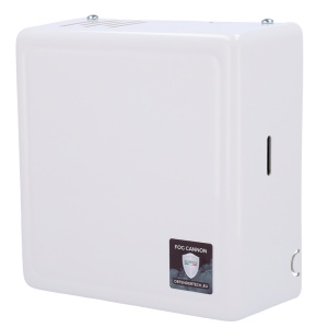 Gerador de neblina Defendertech - 2 Relés Ajax instalados para armar e disparo - 100 m3 em 60" - Bateria não incluída - Até 2.5 minutos de capacidade - Não deixa rastros depois do disparo