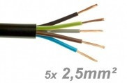 H05VV felisches Kabel- 5 g 2,5 mm2 Preis pro Meter