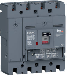 HET101JR - Disjuntor P250 LSI 4P-4D 100A 70kA HAGER EAN:3250613176259