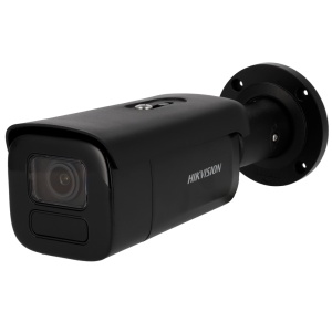 Hikvision - Cámara IP Bullet Serie PRO - Resolución de 4 MP (2688x1520) | PoE+ | Audio - Lente varifocal de 2,8~12 mm | Alarmas - Alcance IR de 60 m | Detección de movimiento 2.0 - AcuSense | Reconocimiento facial | IP67, IK10