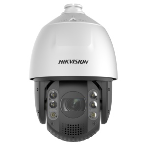 Hikvision - Cámara IP motorizada gama PRO - Resolución máxima de 4 megapíxeles - Lente de 4,8~120 mm (25X): Audio: Alarmas: PoE+ - Alcance IR: 200 m | Tecnología DarkFighter - Resistente al agua IP66 | Resistente al vandalismo IK10