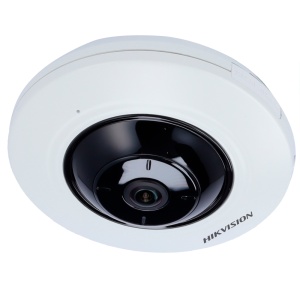 Hikvision - Fisheye 5 (2560 × 1920) MPX [% var%] - 1,05 mm Fisheye - LED IR plage de 8 m - microphone Incorporé | Poe (IEEE802.3af) - Alarme | Audio | Convient à une utilisation dans les intérieurs