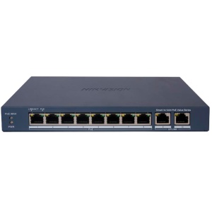 Hikvision Poe Switch General - 8 portes Poe 802.3af / AT + 2 UpLink RJ45 - 8 RJ45 10/100 Mbps + 2 RJ45 10/100/1000 MBP