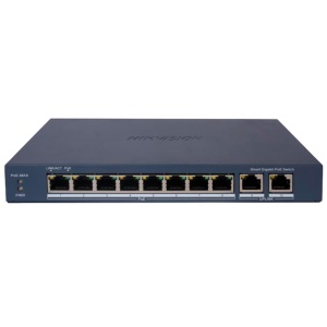 Hikvision POE Switch General - 8 portes Poe 802.3af / AT + 2 UpLink RJ45 - 8 RJ45 10/100/1000 Mbps + 2 RJ45 10/100/1000MBP