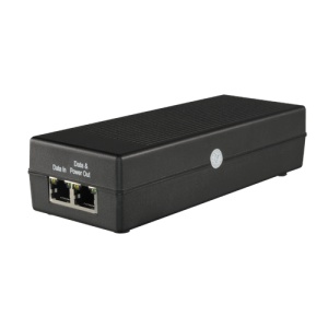 Injector PoE - Entrada/Saída RJ45 10/100/1000 Mbps - Potência 30 W - Distância máxima 100 m - PoE/PoE+ IEEE802.3af/at - Estabilizado e protegido