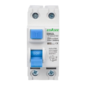 Interruptor diferencial - Corriente nominal 25A - 2 polos (instalaciones monofásicas) - Sensibilidad 30mA - Tipo de disparo AC - Para carril DIN / Cumple IEC/EN 61008-1