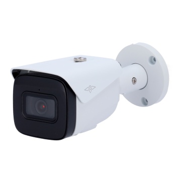 IP-Bullet-Kamera 4 Megapixel Ultra-Reichweite – 1/2,9 Zoll Progressive Scan CMOS – H.265+-Komprimierung | POE | IP67 – 2,8-mm-Objektiv / IR-LEDs Reichweite 50 m – Intelligente Funktionen – Alarme / Audio / Eingebautes Mikrofon