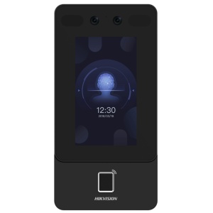 IP65 Poe et Contrôle de présence Accès - Facial, Impression numérique, carde MF, QR et PIN - 1 500 utilisateurs | 150 000 enregistrements - TCP / IP, WiFi, USB, RS485 et Wiegand - 4.3 "TFT TFT TFT | Contrôleur intégré - IVMS -4200 | Hik -Connect