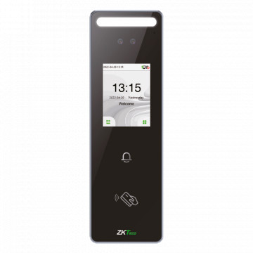IP65 Zugriffskontrolle und Präsenz - Gesicht, Karte EM und PIN - 3.000 Karten | 200.000 Datensätze - 2,4 "TFT Tactile Screen Interface, TCP/IP, WiFi, RS485 und Wiegand - Soft. Neigungen: ZkBiotime 8 und Gotime Cloud - Soft. Zugriff: ZKBiocv