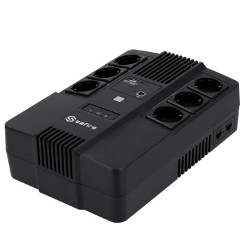 Line -Interactive single -phase UPS - Power 600VA/360W - Input 220 ~ 240 VAC/Output 230 VAC - 6 Exit Saids/UPS Protected - Recharge Time 6 ~ 8 h - Sealed lead acid battery (included)