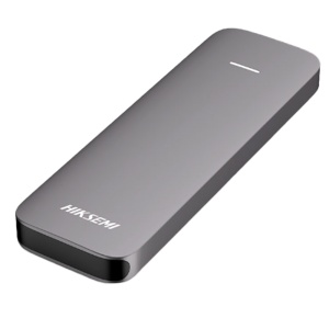 Mini disco rígido SSD portátil da Hikvision - Capacidade 2 TB - Interface USB 3.2 Gen2 Tipo C - Velocidade de escrita até 1030 MB/s - Vida útil de larga duração - Caixa em liga de alumínio