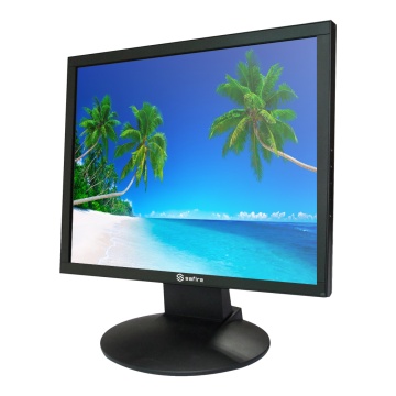 Monitor 19" - Resolução SXGA - Taxa de atualização 30 / 60 Hz - Contraste 1000:1 - Tempo de resposta 5 ms - BNC - CVBS